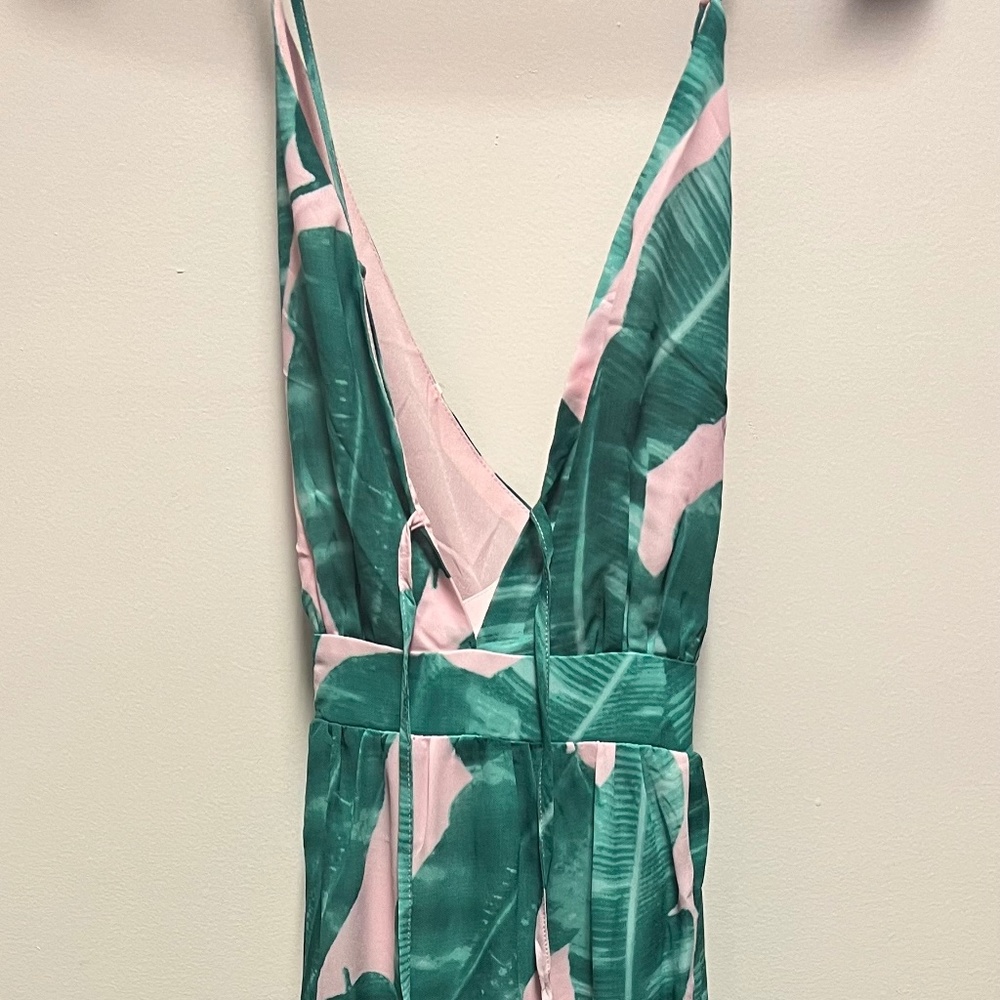 Lulus palm print maxi dress